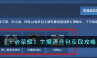 《王者荣耀》攻略——主播语音包获
