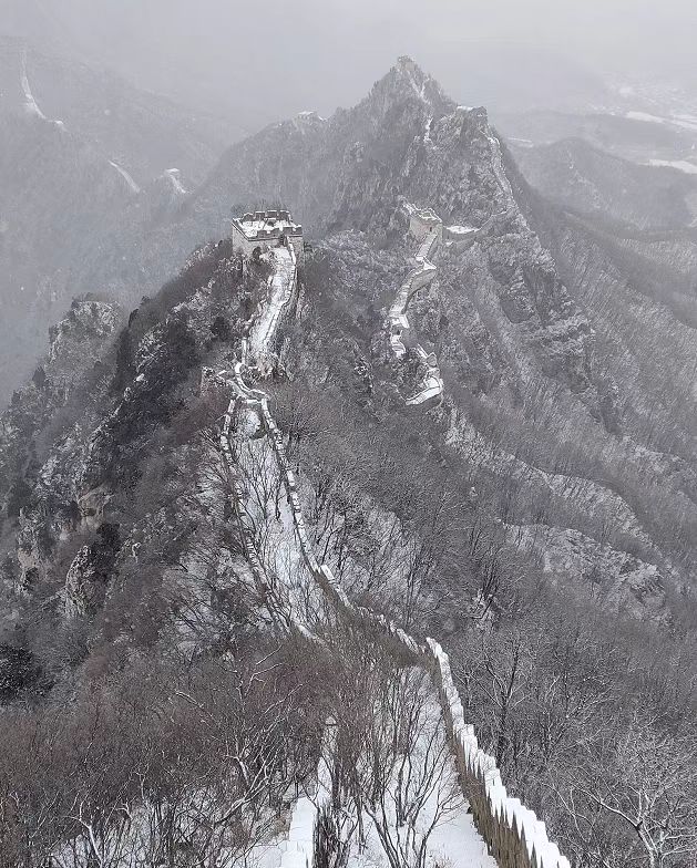 恍若仙境！长城雪景有多美！